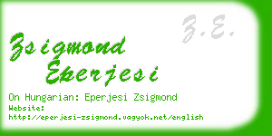 zsigmond eperjesi business card